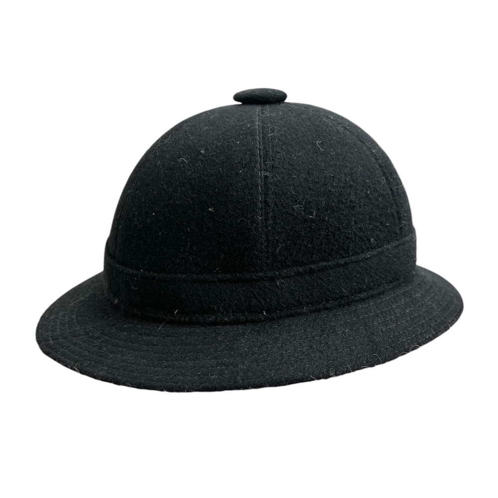 Vintage Paris Elegance black 100% wool pith safari hat S 55cm - Picture 4 of 13